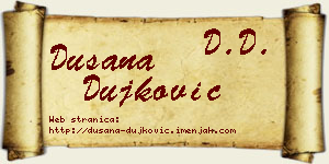 Dušana Dujković vizit kartica
